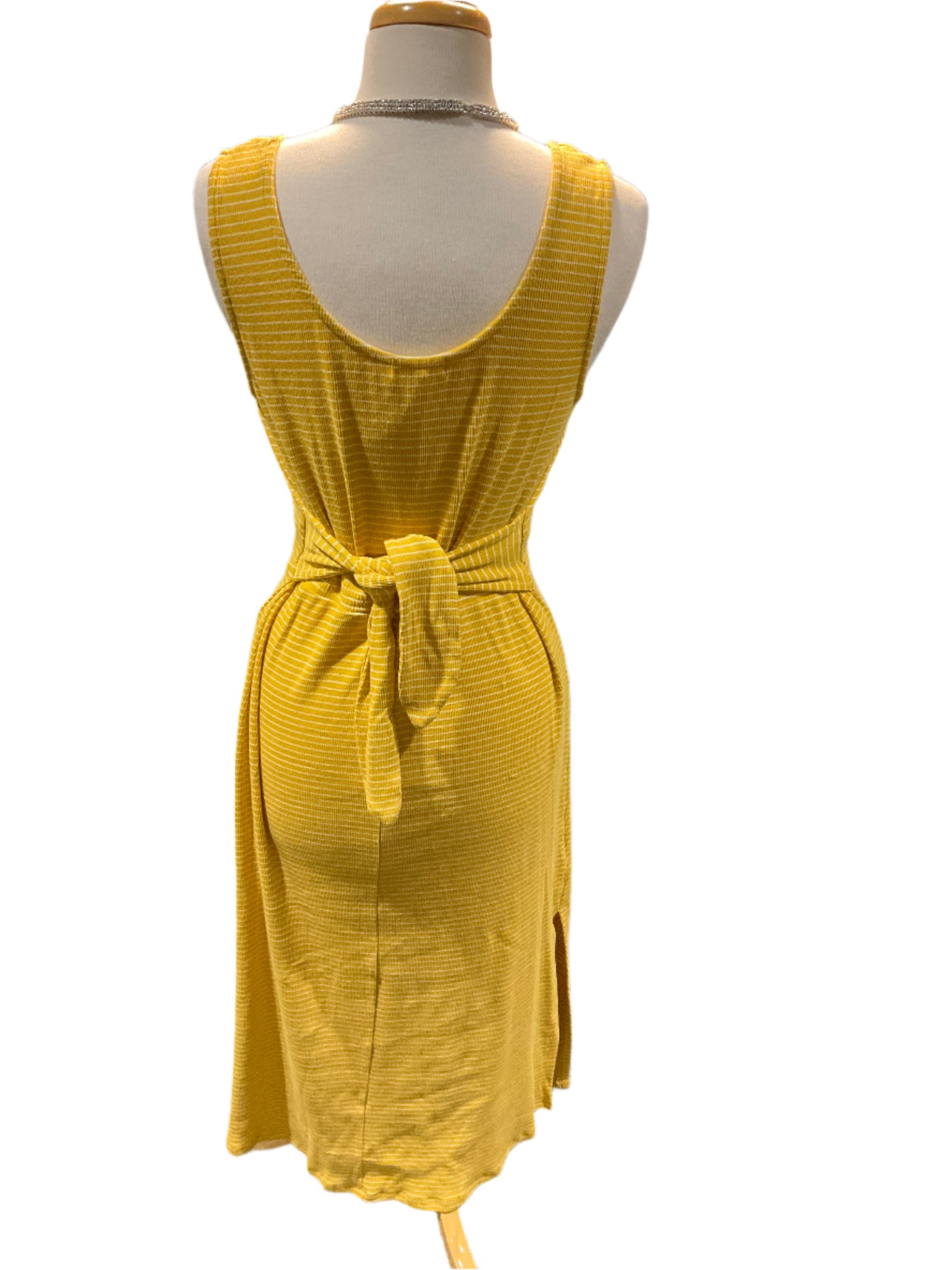 Eyeshadow Mustard Tie Back Dress
