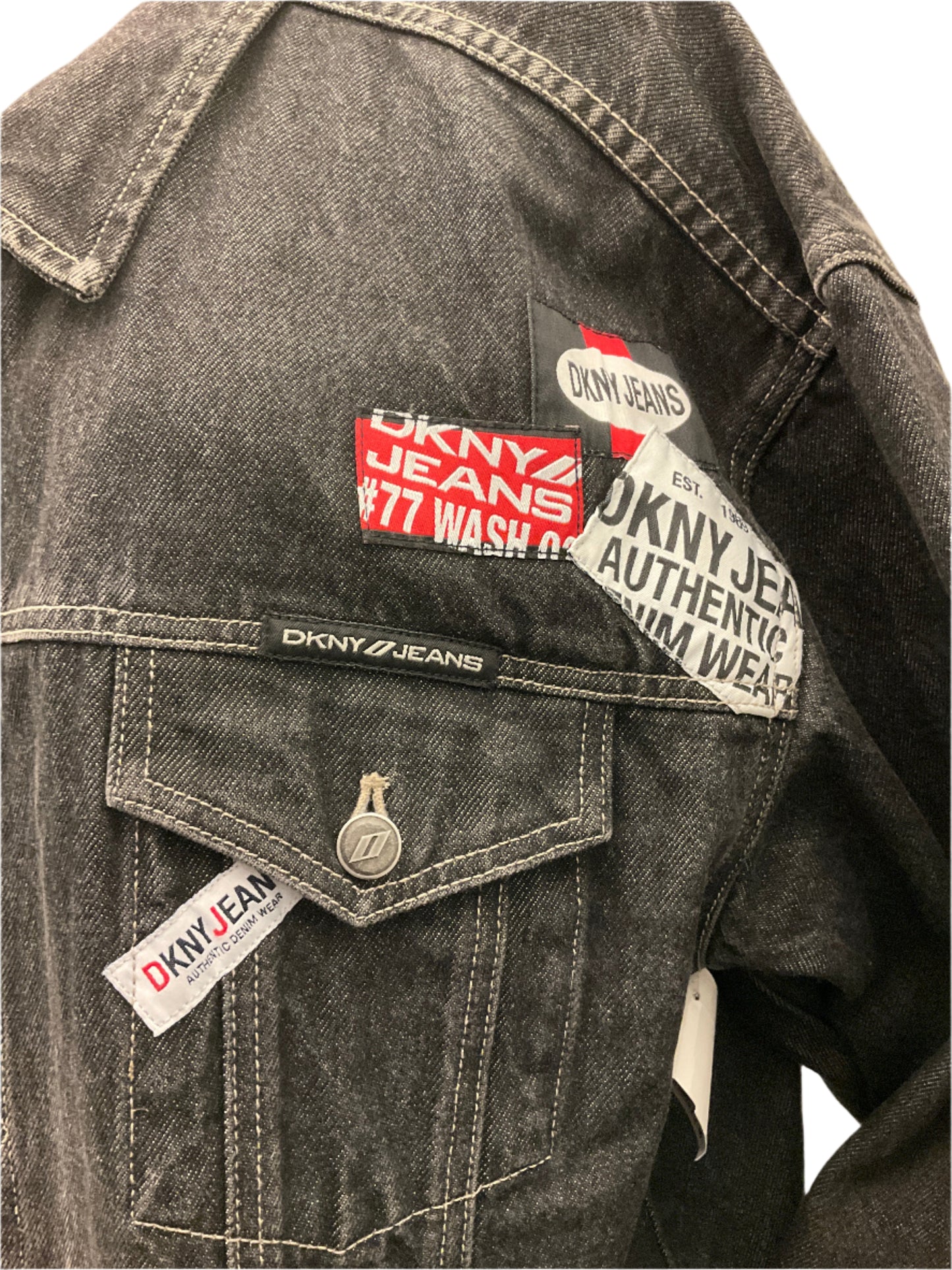 DKNY Patchwork Denim Jacket