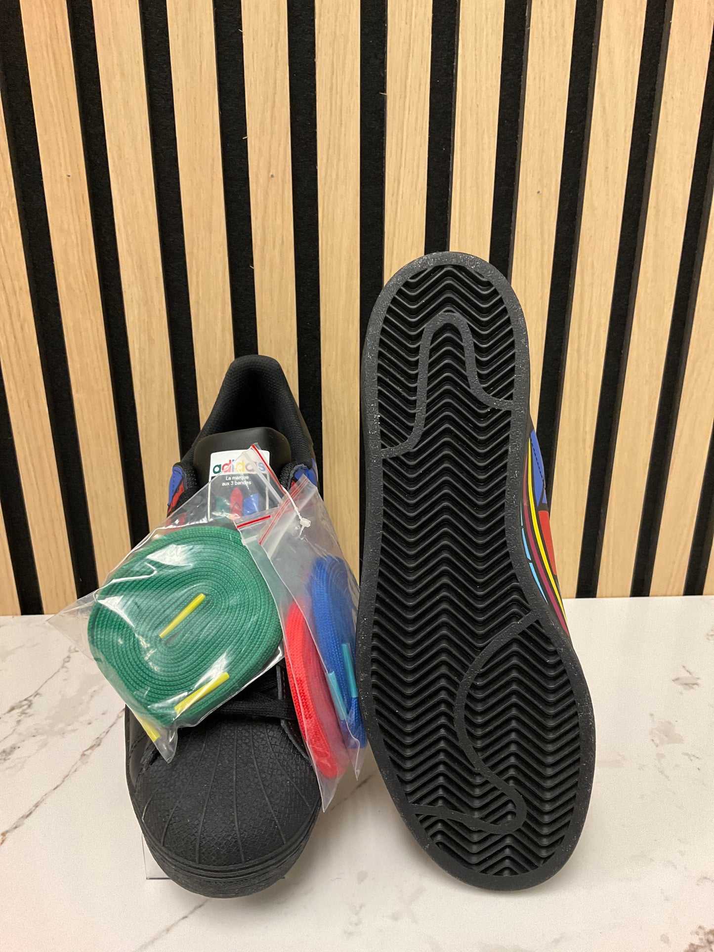 Adidas SUPERSTAR PURE COLORFUL TREFOIL - CORE BLACK