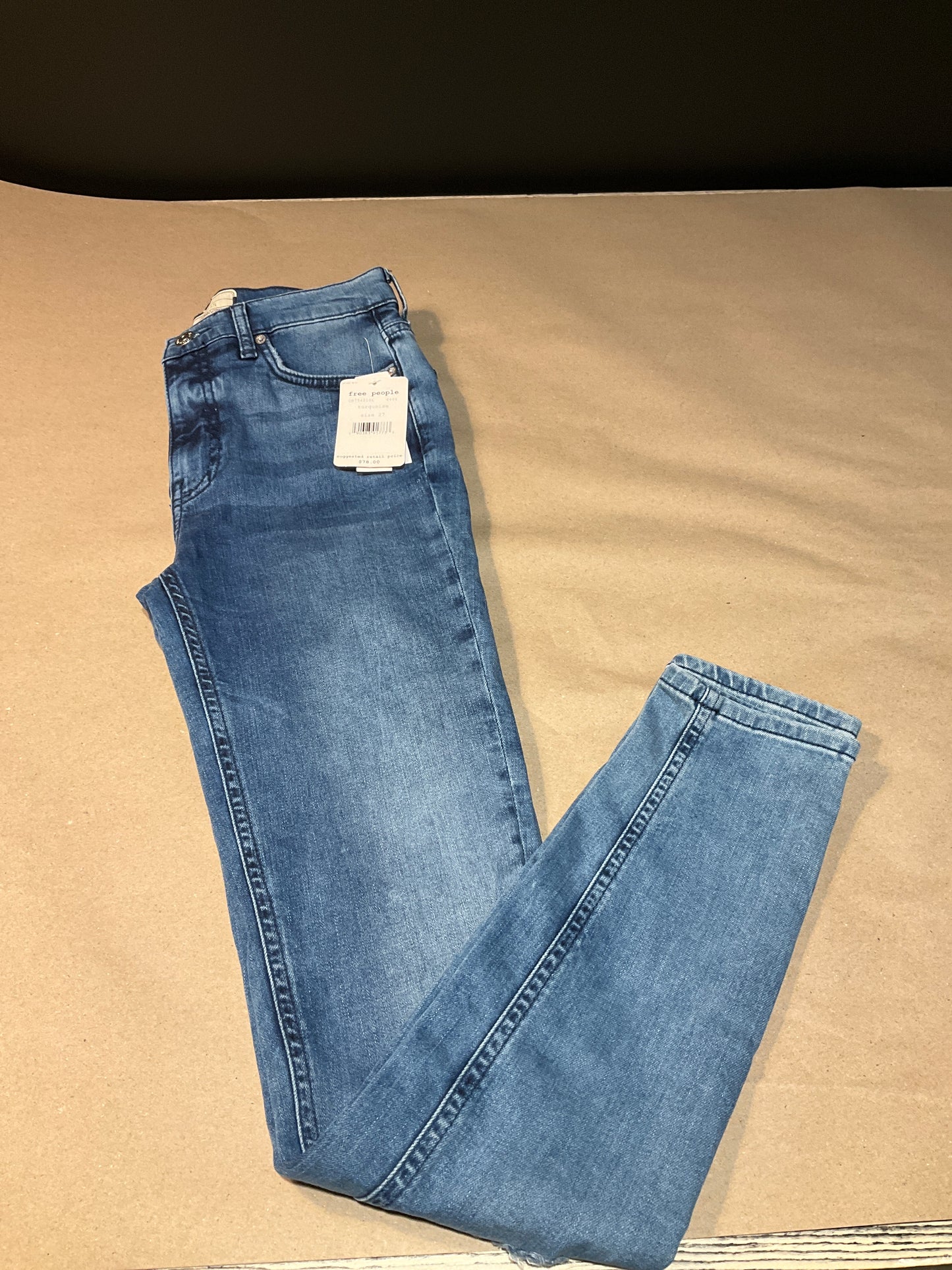 Free People High Rise Busted Knee Skinny Jean