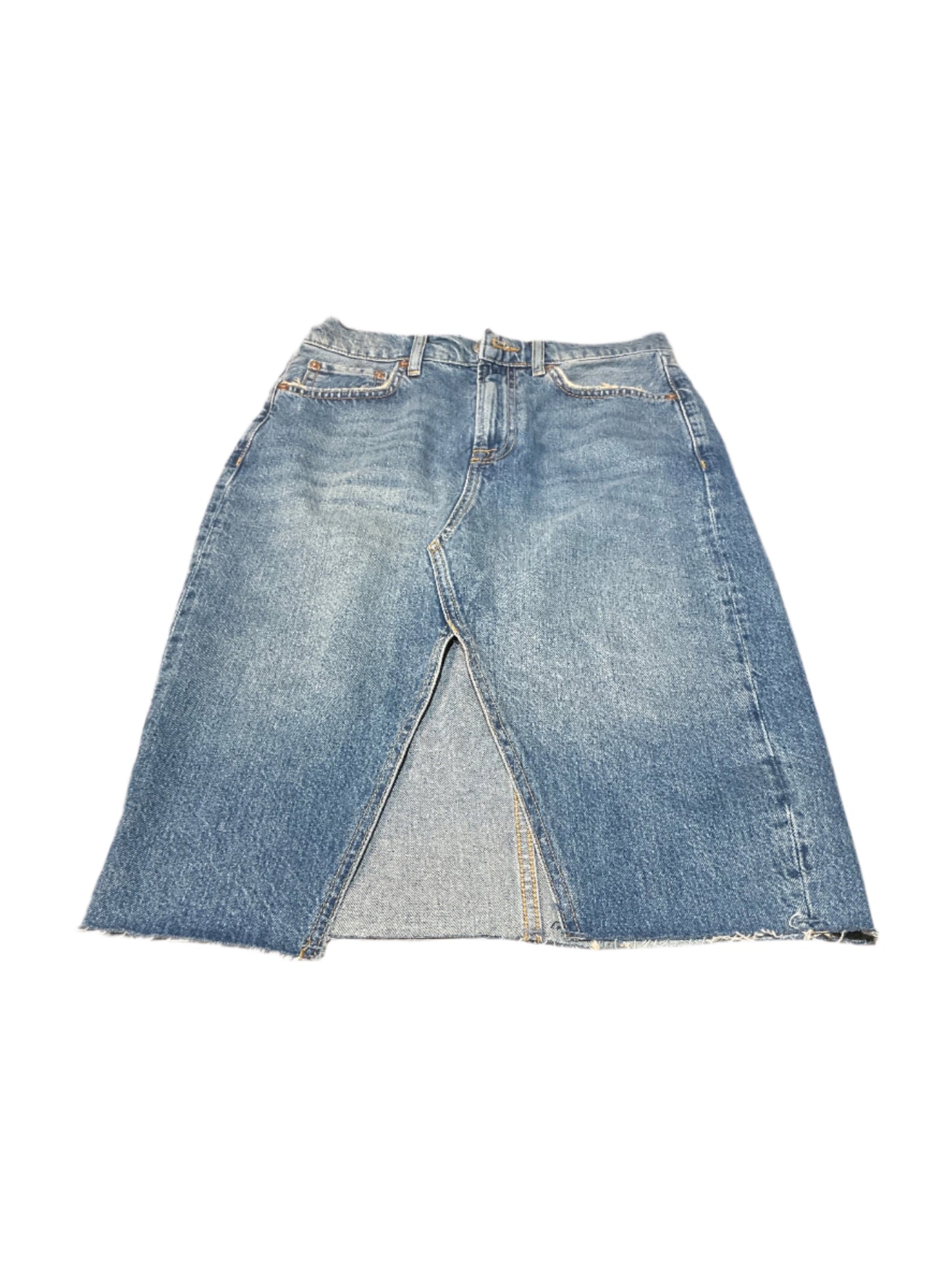 FP Midi Split Denim Skirt