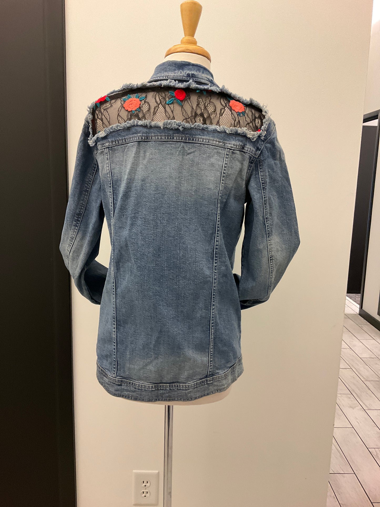 Arizona Rose Embroidered Denim Jacket