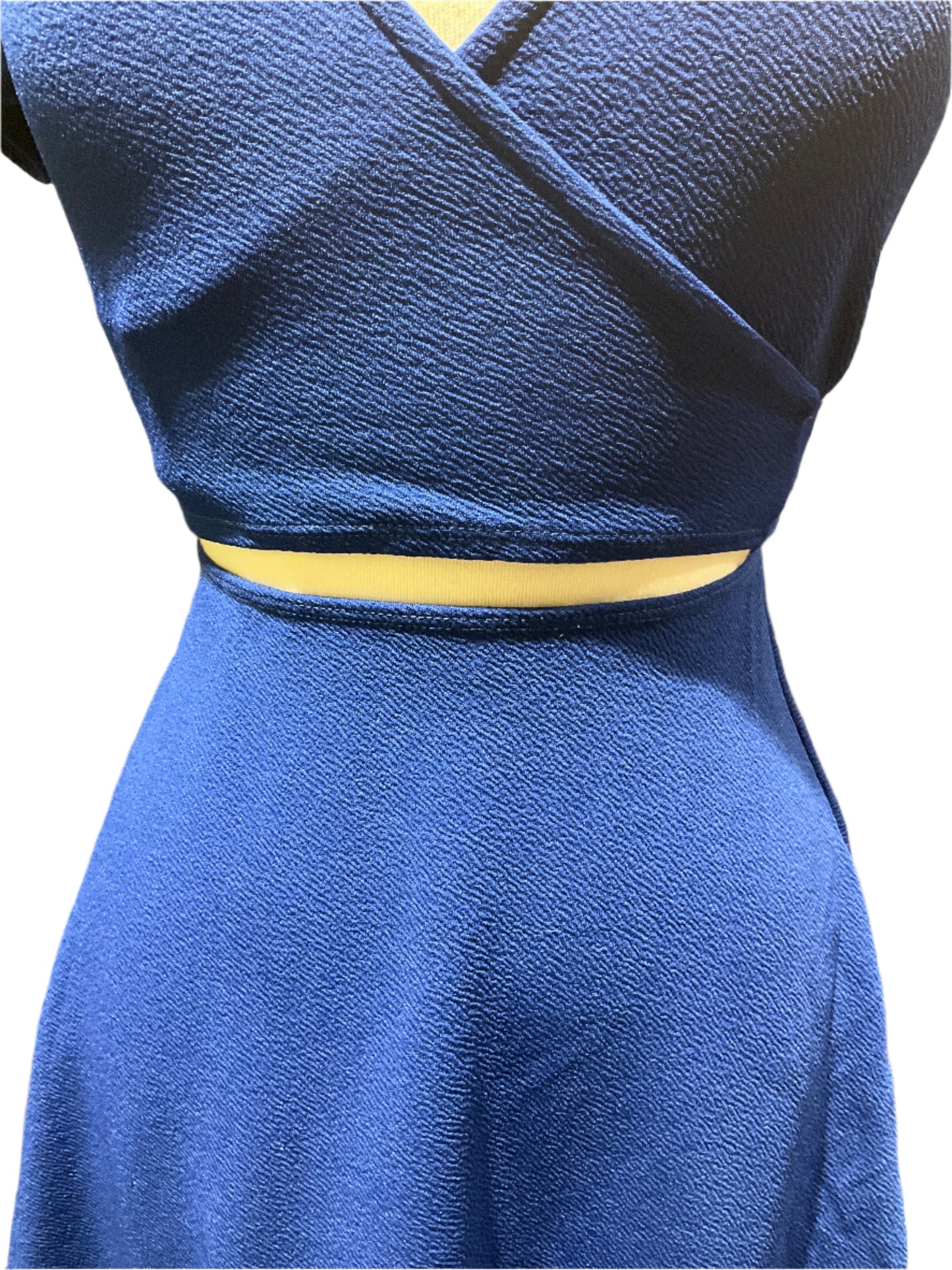 Blue Rolla Coster Wrap Dress