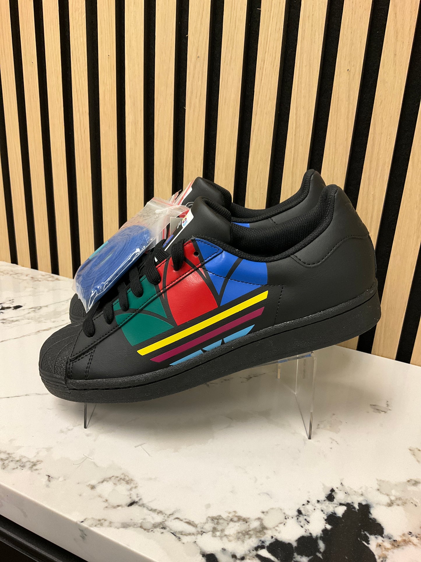 Adidas SUPERSTAR PURE COLORFUL TREFOIL - CORE BLACK
