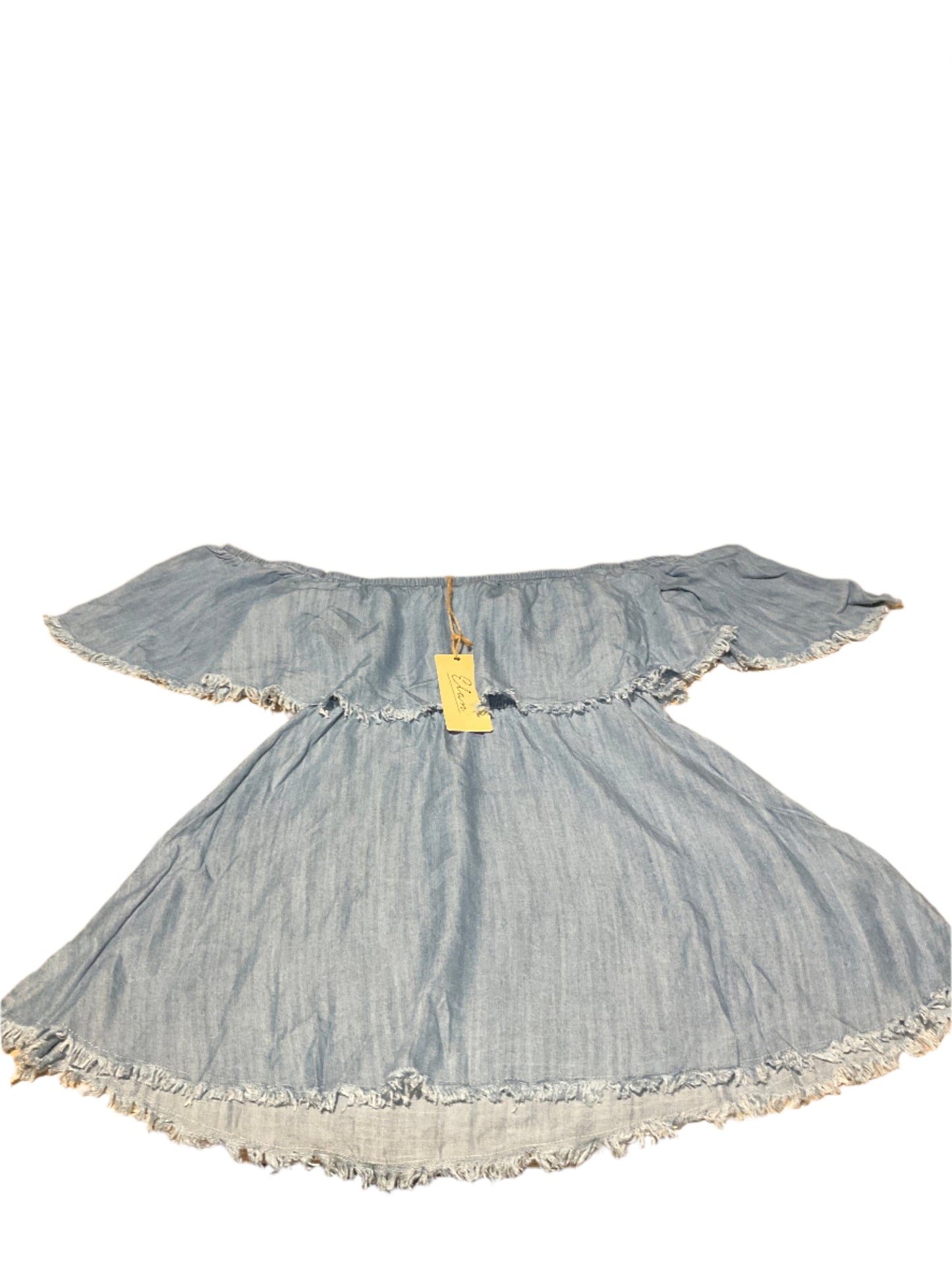 Elan Off Shoulder Chambray Top