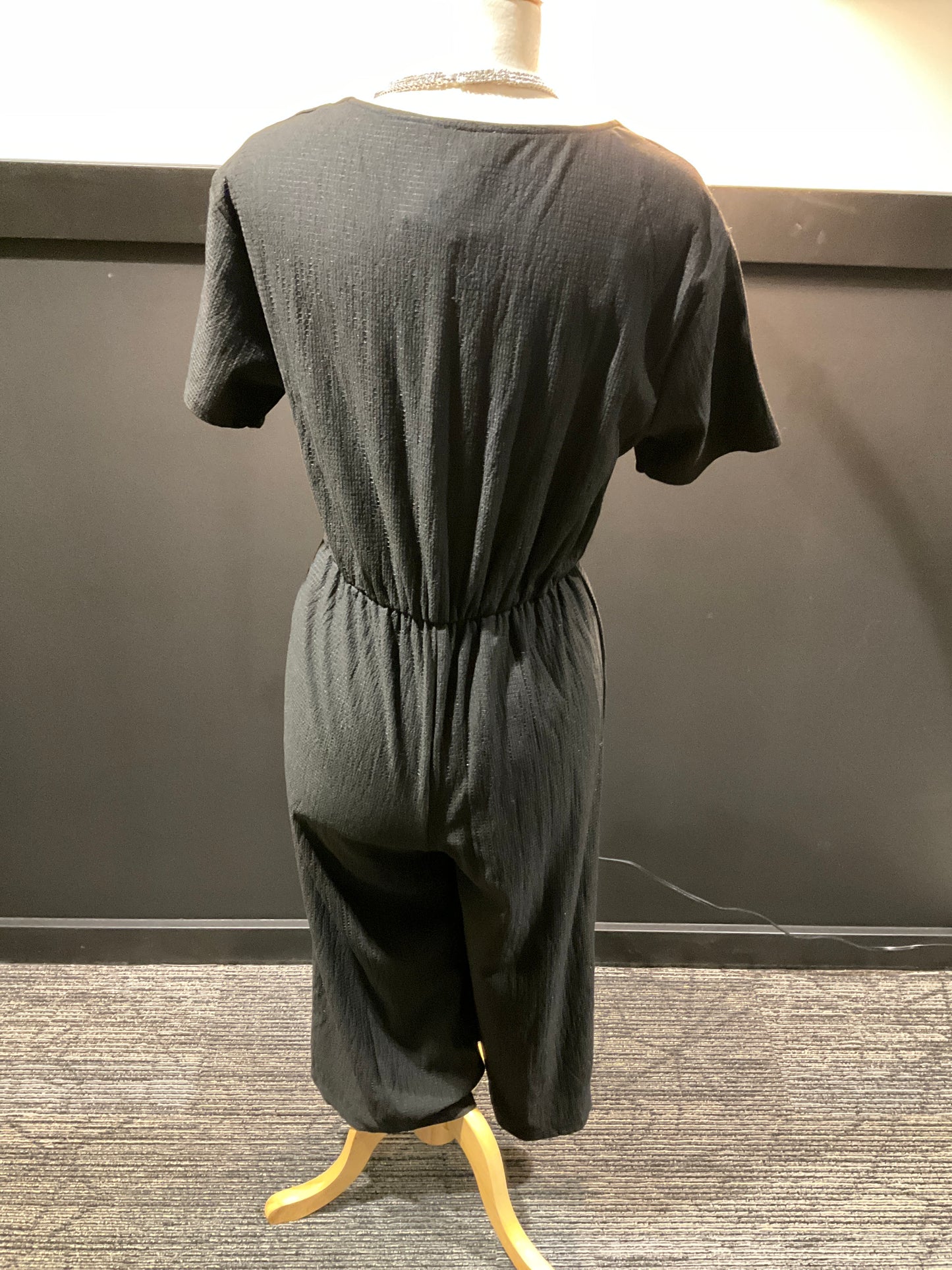 Black Tie Waist Jumpsuit