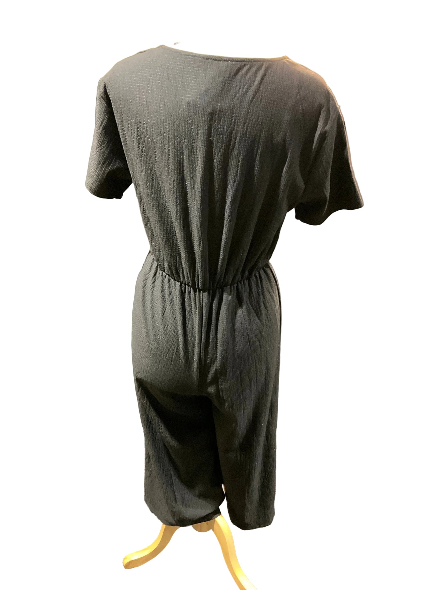 Black Tie Waist Jumpsuit