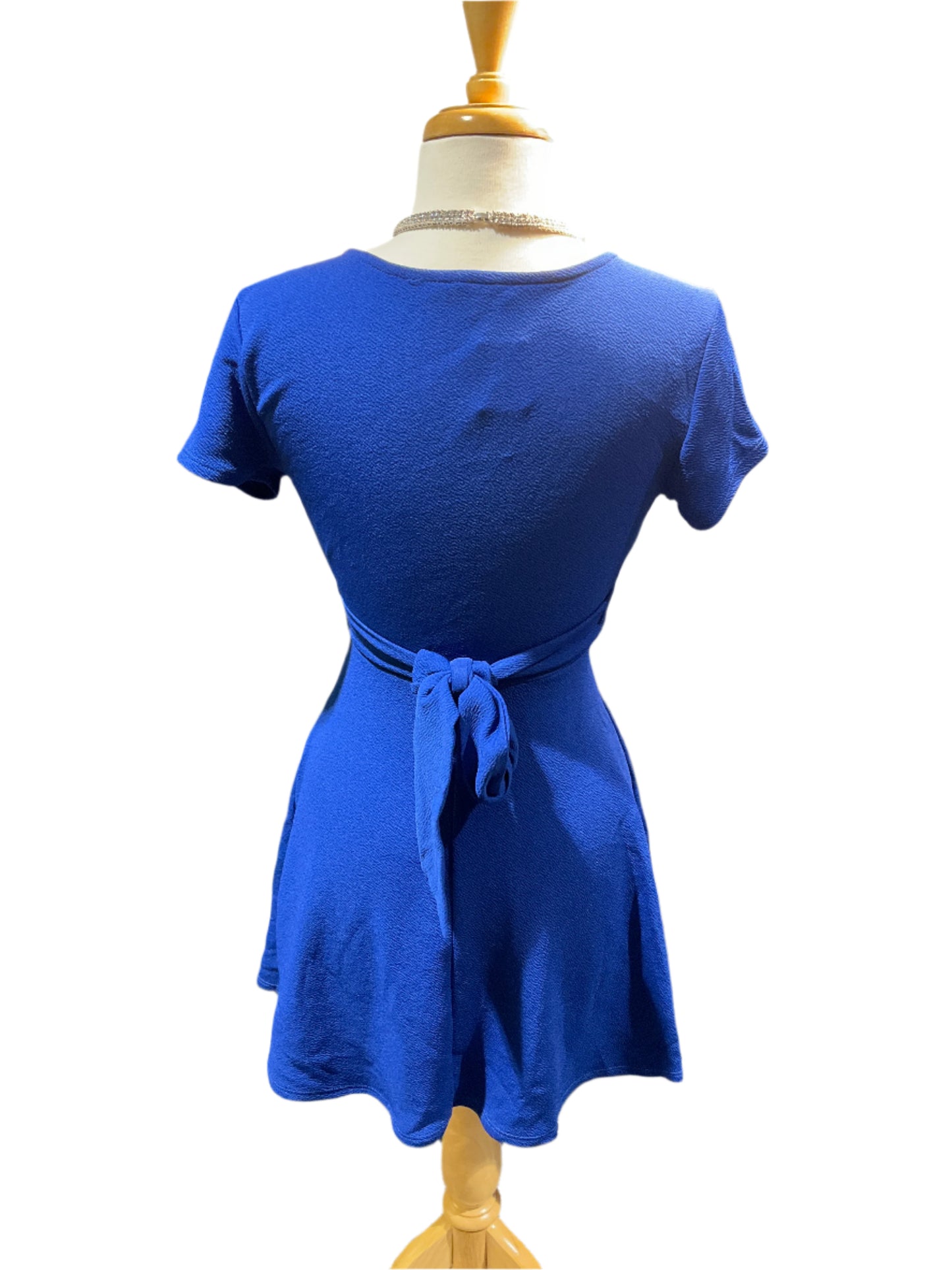 Blue Rolla Coster Wrap Dress