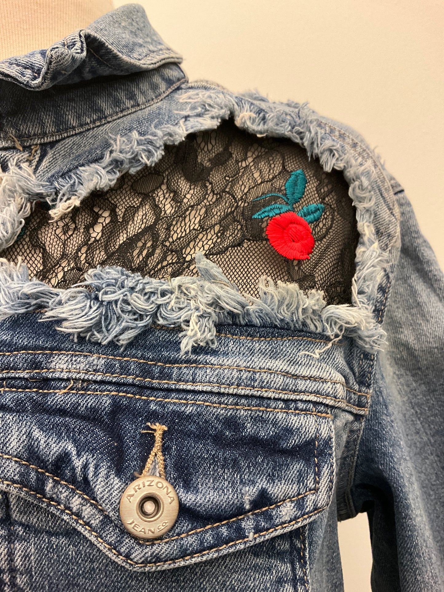 Arizona Rose Embroidered Denim Jacket