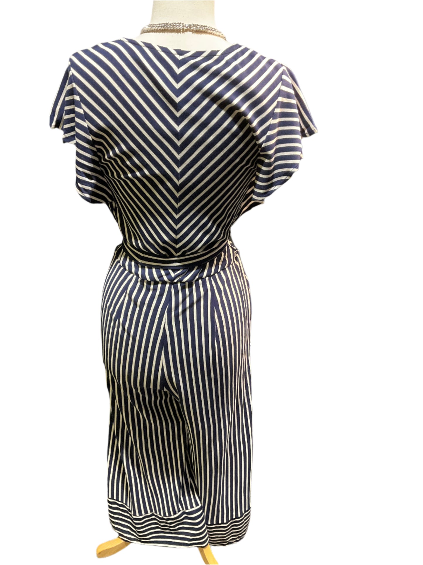 Beige by eci Pinstripe jumpsuit