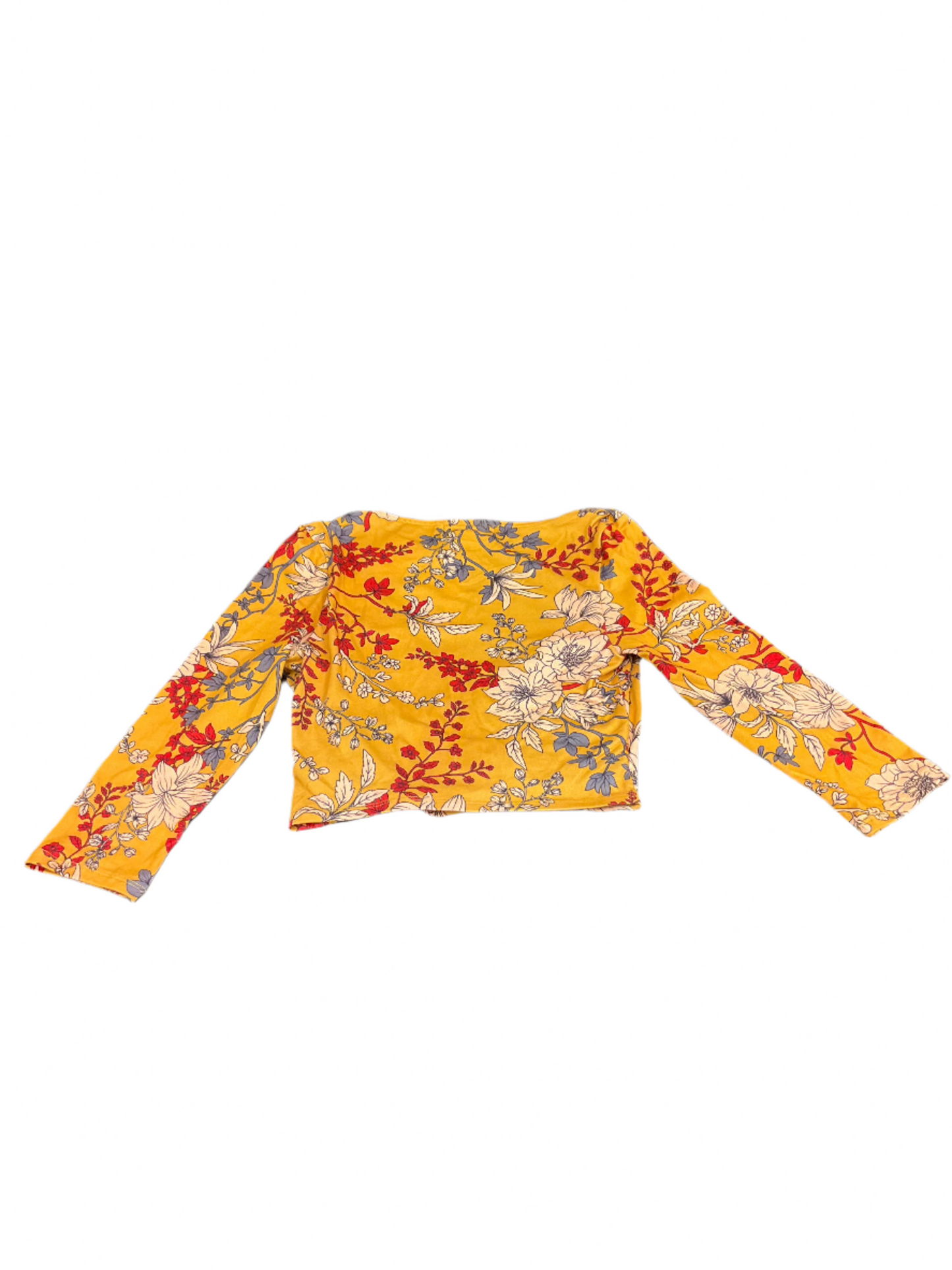 Golden State Long Sleeve Wrap Crop Top