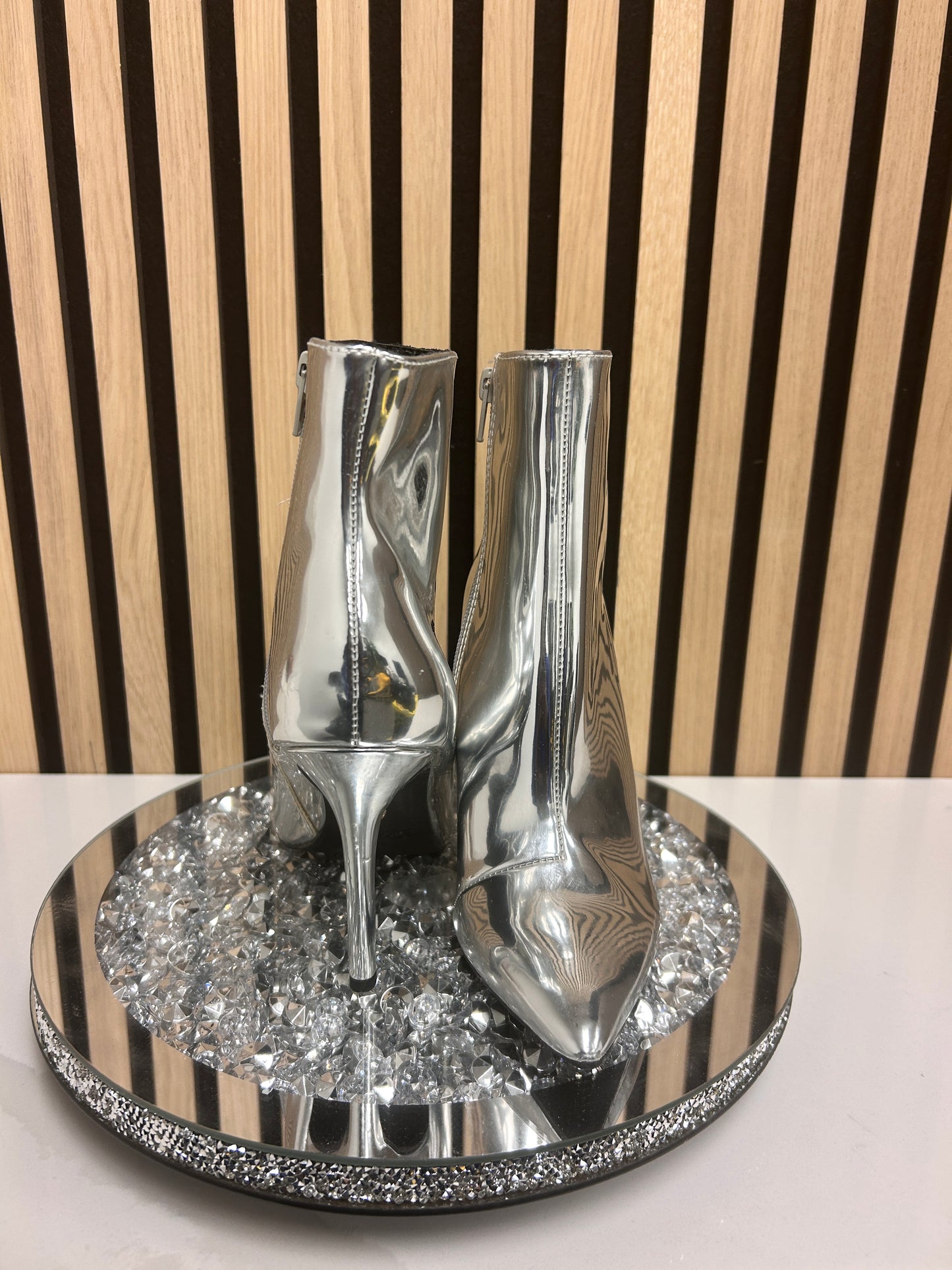 Thalia Sodi Silver Boots