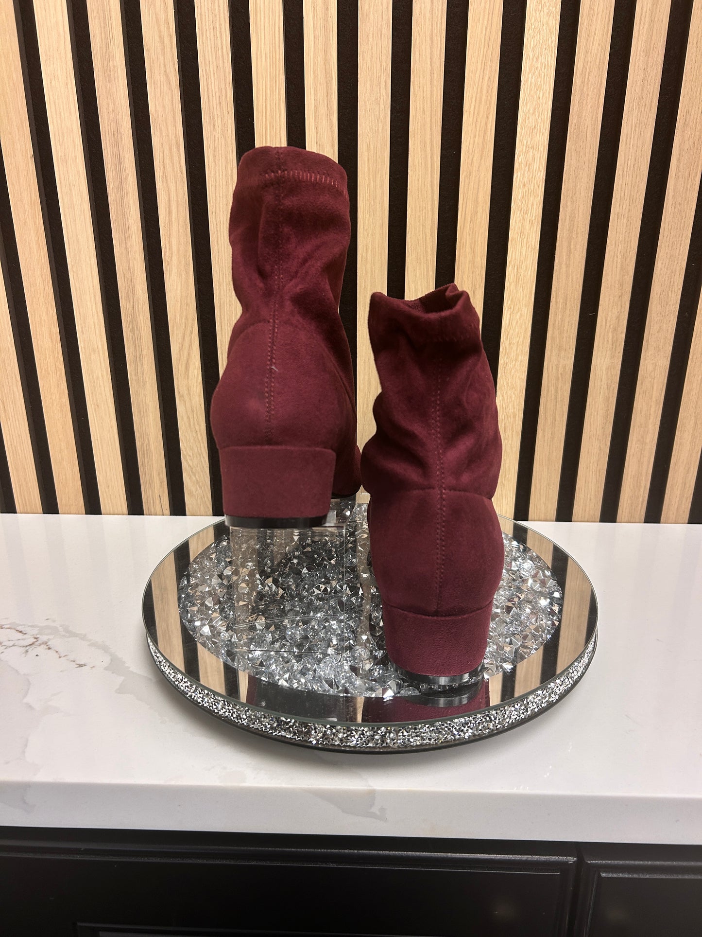Catherine Malandrino Burgundy Ankle Boots