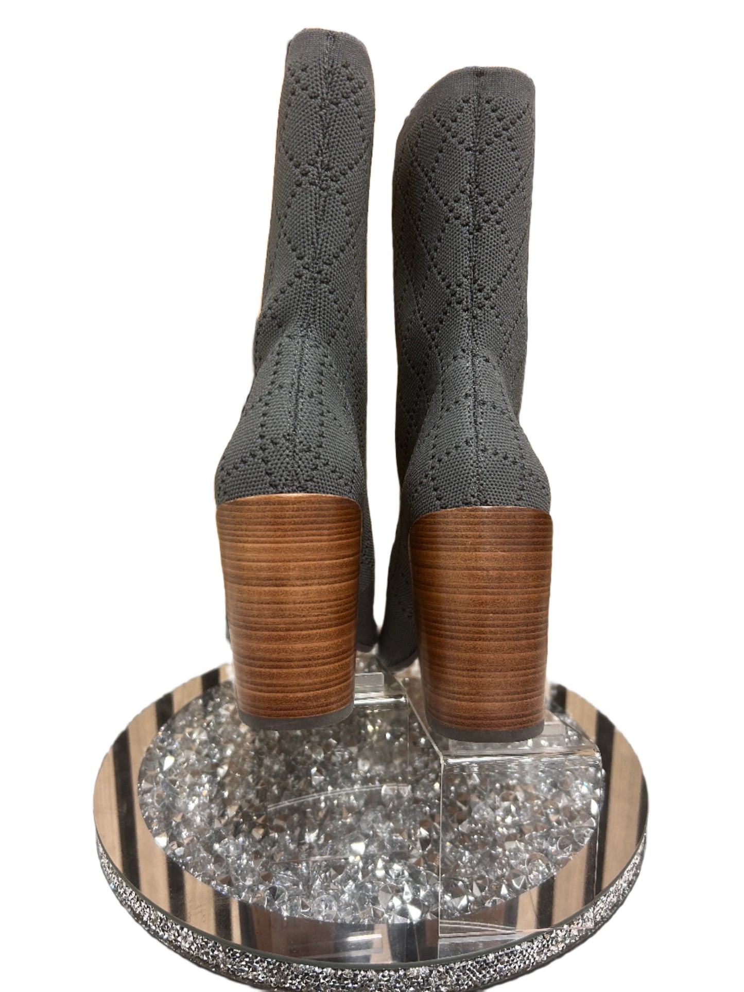 Kelsi Dagger Brooklyn Vanilla Knit Peep Toe Boot