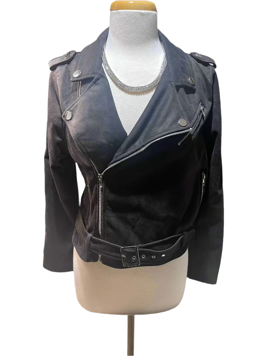 1 Sunset Lane Suede Moto Jacket