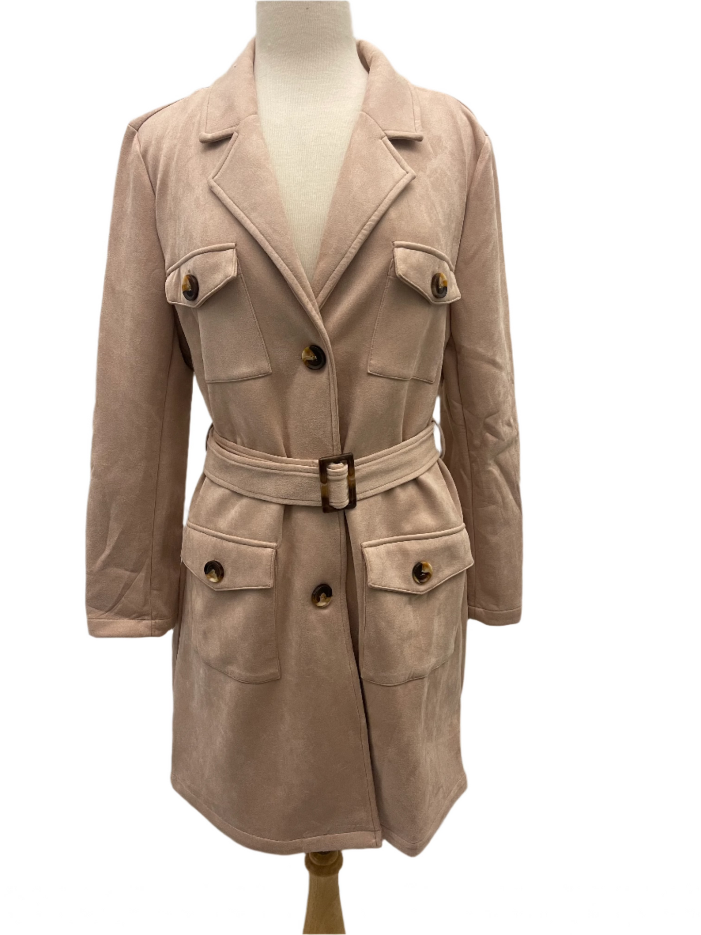 Alice Blue Belted Trench Coat