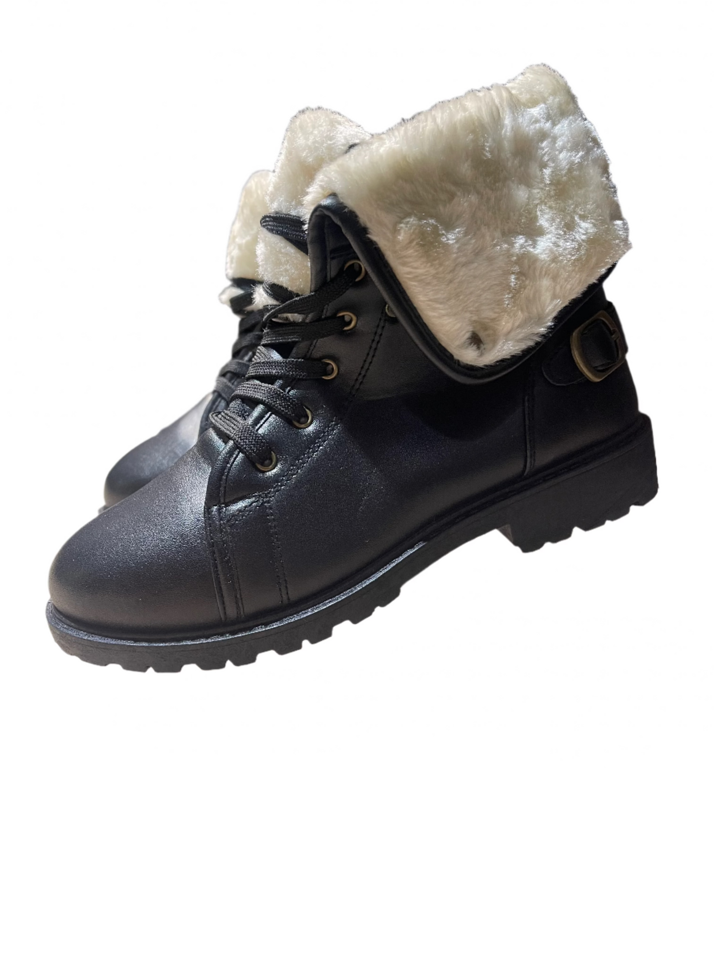 Olivia Miller Faux Fur Combat Boots
