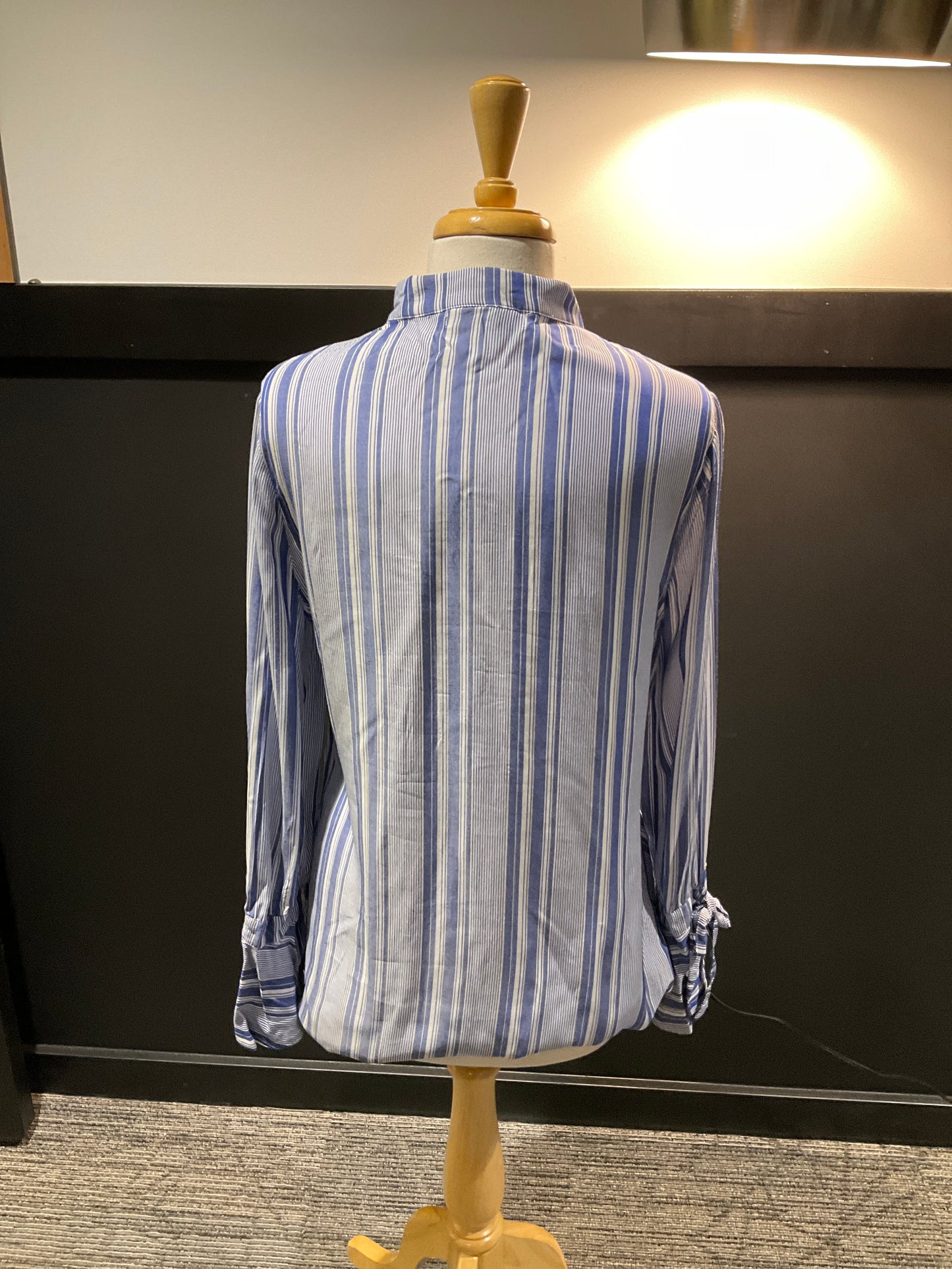 Fourteenth Place Stripe V Neck Blouse