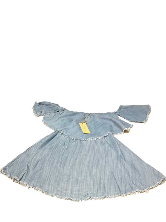 Elan Off Shoulder Chambray Top