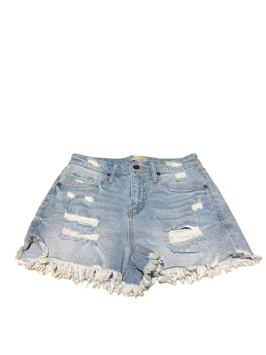Wonderly Distressed Frayed Denim Shorts