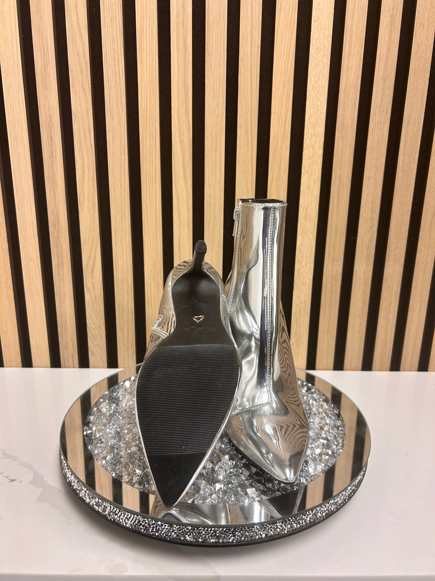Thalia Sodi Silver Boots