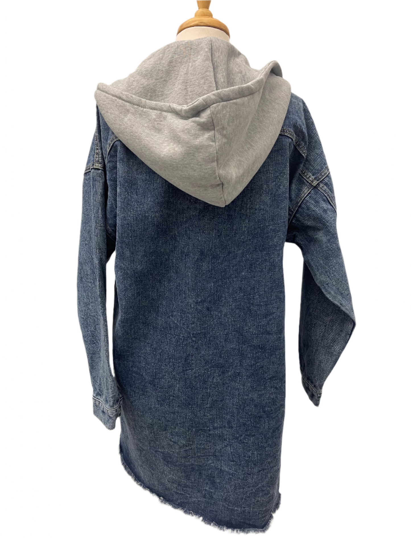 Thrill Jeans Hooded Denim Long Jacket