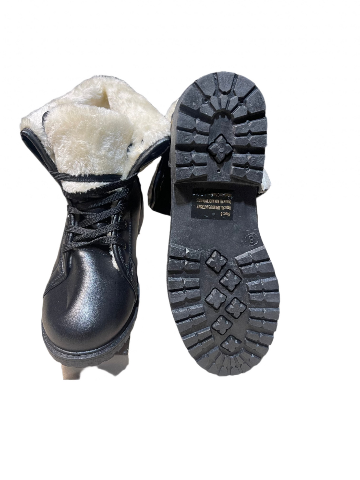 Olivia Miller Faux Fur Combat Boots