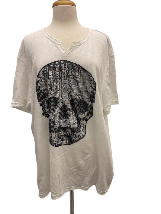 INC Sequin Skull T-shirt